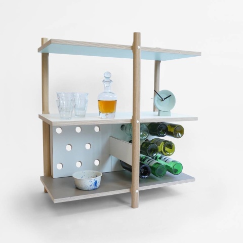 Stack #furniture for all your #drinks and space for 16 #wine #bottles #modularshelving #studiolorier