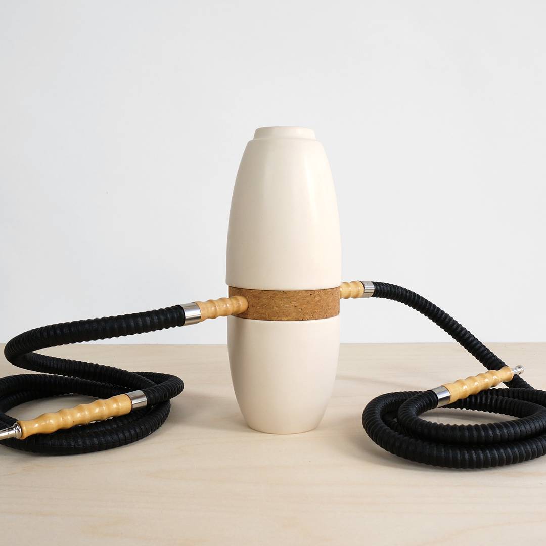 The ceramic hookah now also available with double hose, for a shared smoking experience