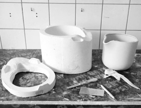 The Natural Balance, just released from the plaster mold