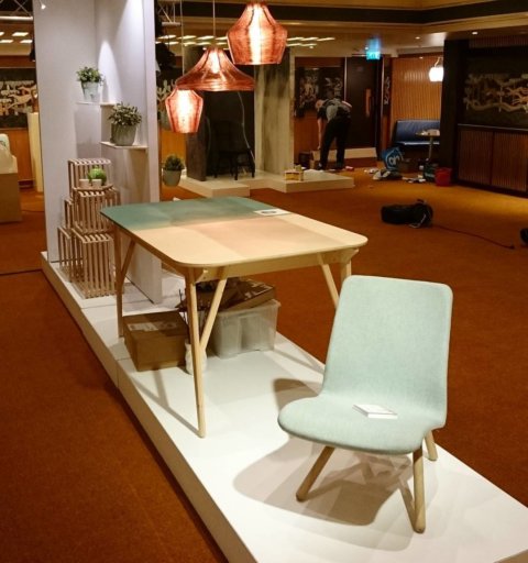 Nearly finished setting up for the opening this evening #010