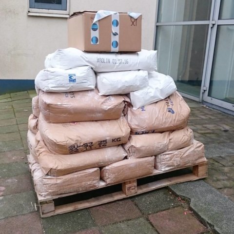 400kg material has arrived