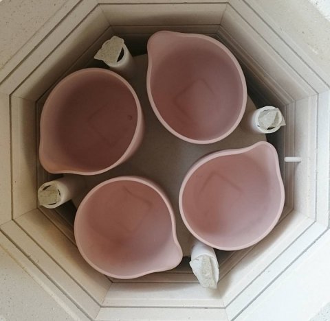 Almost every day a fully loaded kiln with flowerpots #