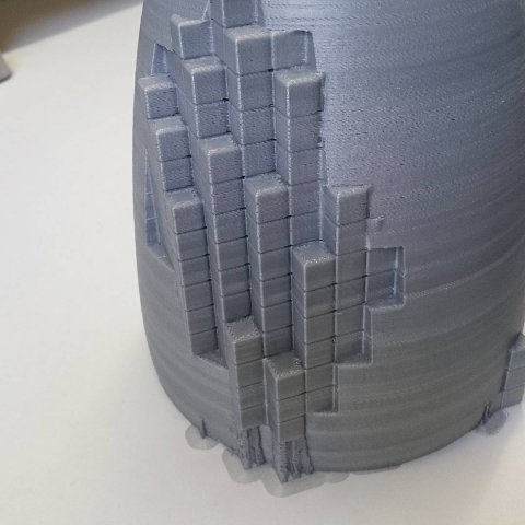 Detail of 3d printed pixels. Work in progress