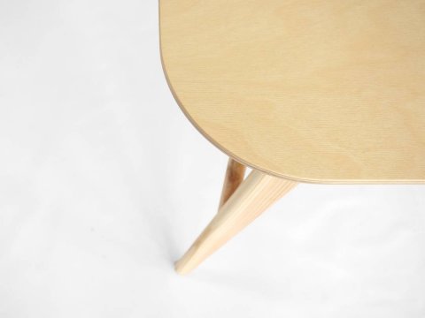 Detail of rounded corners from our new tabletop