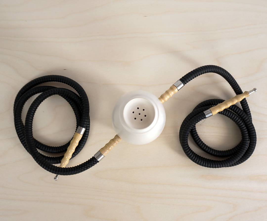 Top view of our hookah with double hose. Ideal to share your shisha experience