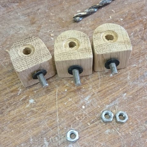 Finishing up some oak furniture parts