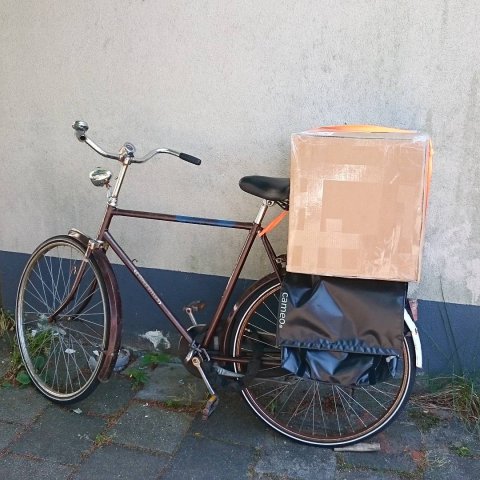 Heading to the post office in style on this sunny day