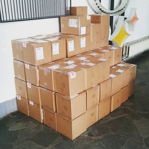 Packing boxes all day long