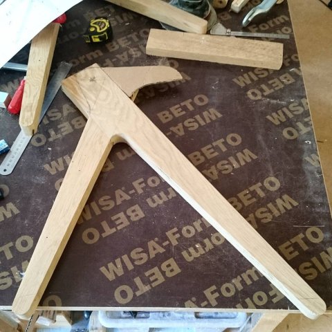 Working on an new frame for the Hybrid Chair