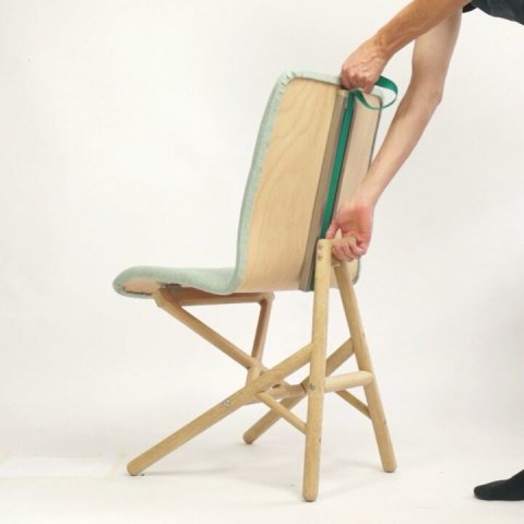 Transforming a lounge chair into a desk/dinner chair in progress