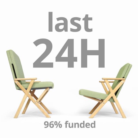 LAST CHANCE: only 24h to go to support the Hybrid Chair on Kickstarter. We are on 96 @dutchdesignweek #24