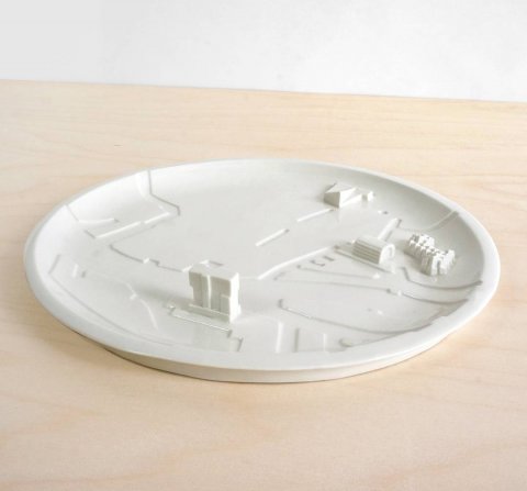 On 3rd place: the Rotterdam City Plate. Modelled after our hometown, including the main architecture and canals #010 #2017 #17