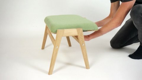 The perfect solution to save space, the Hybrid Footstool that can easy switch to side table