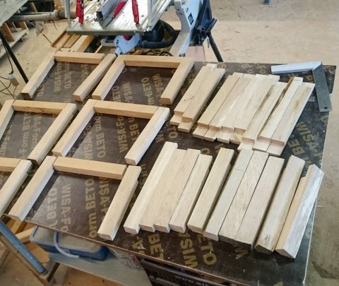 Making some parts of the Hybrid chair, then glue them