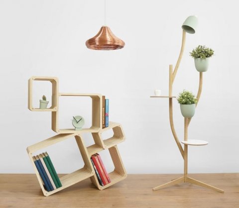 Lamps and shelving