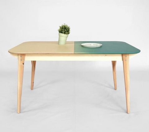 Table, in two colors. Extendable and with a storage compartment Available in any custom size #2018