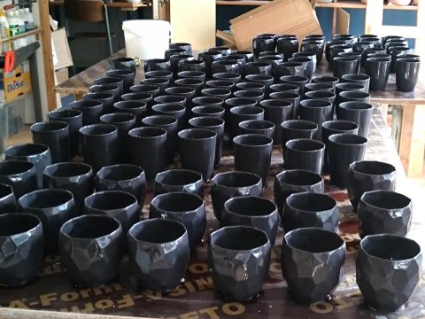 W hotel doha - cocktail professor - lorier W doha custom cups - black mugs