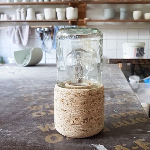 Lamp with a jar as cover? #010