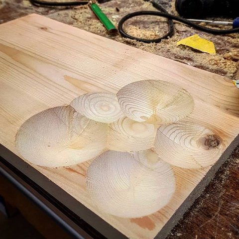 Carving some holes in wood