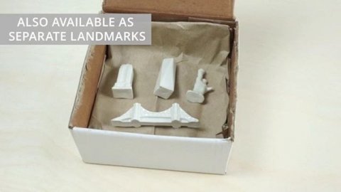 Bored with board-games? Customize it with the porcelain set of landmark pawns