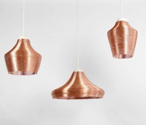 Three shapes, three pendant lamps