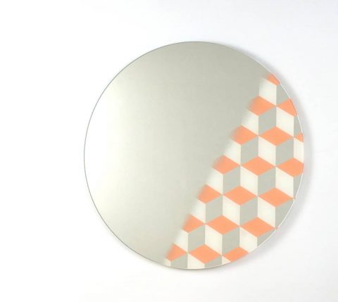 Combined reflection and patterns. Cubical Mirror