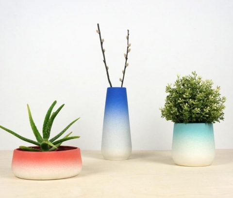 Gradient flowerpots
