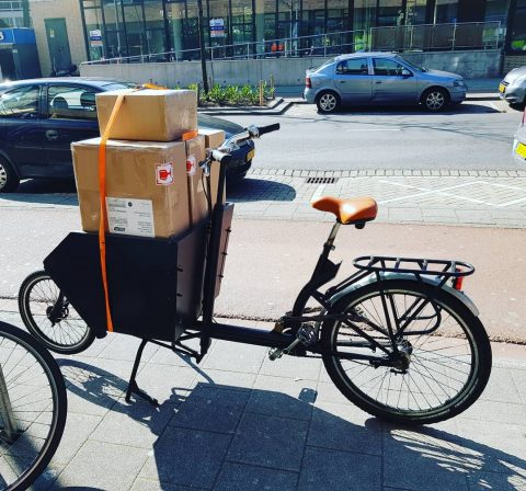 That's how we do our trips to the post office to deliver all orders