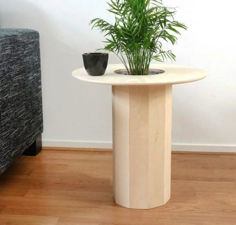 How about a side table and flowerpot in one?