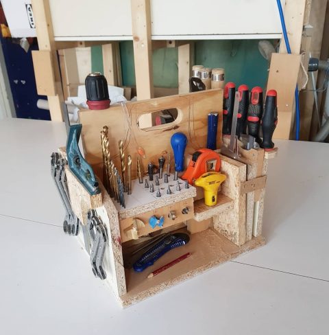 My toolbox; made of scraps and leftover wood