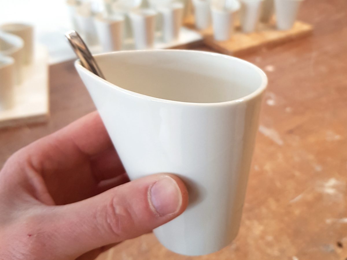 Custom made coffee cups made to order ceramics porcelain molded white4